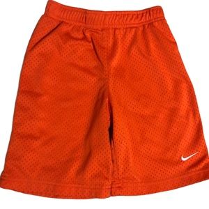 Nike Dri Fit Boys Orange Athletic Shorts 7